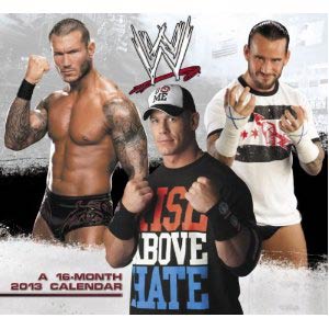WWE White 2013 12x11-Inch Wall Calendar