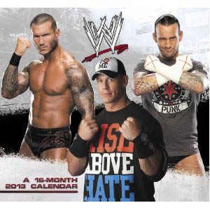 WWE White 2013 7x6-Inch Mini Calendar