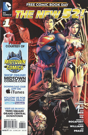 FCBD 2012 DC Comics The New 52 Special Edition Variant Midtown Comics Customized Cover