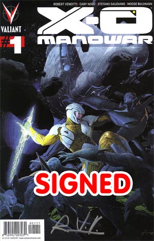 X-O Manowar Vol 3 #1 Cover F 1st Ptg Regular Esad Ribic Cover Signed By Rob Venditti