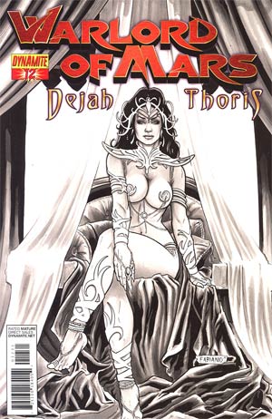 Warlord Of Mars Dejah Thoris #12 Incentive Fabiano Neves Black & White Cover
