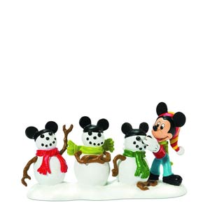 Disney Mickeys Merry Christmas Village Figurine - Three Mouseketeers