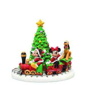 Disney Mickeys Merry Christmas Village Figurine - Mickeys Holiday Express