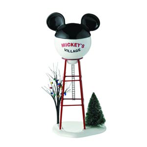 Disney Mickeys Merry Christmas Village Figurine - Mickeys Watertower