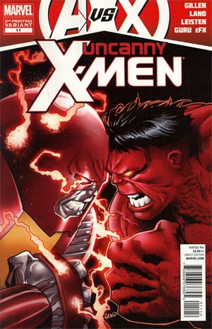 Uncanny X-Men Vol 2 #11 Cover C 2nd Ptg Greg Land Variant Cover (Avengers vs X-Men Tie-In)