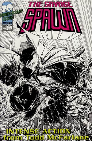Spawn #220 Cover D Incentive Todd McFarlane Savage Dragon #1 Homage Sketch Cover