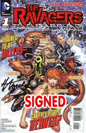 Ravagers #1 Regular Ian Churchill Cover Signed By Howard Mackie (The Culling Tie-In)