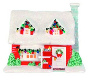 Peanuts Christmas Village Figurine - Charlie Browns House