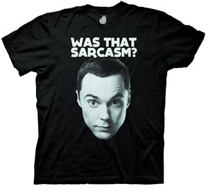 Big Bang Theory Was That Sarcasm Black T-Shirt Large