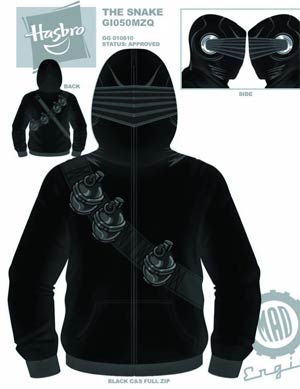 GI Joe Snake Eyes Costume Hoodie X-Large