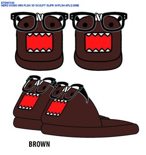 Domo Plush Nerd Slippers Assortment Case