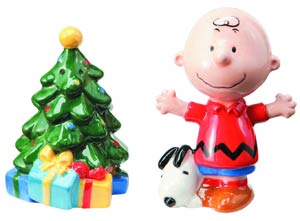 Peanuts Christmas Tree Salt & Pepper Set
