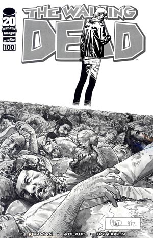 Walking Dead #100 Cover J Incentive Charlie Adlard Sketch Cover
