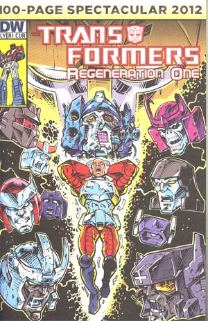 Transformers Regeneration One 100-Page Spectacular Incentive Guido Guidi Retro Variant Cover