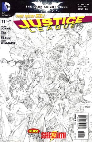 Justice League Vol 2 #11 Incentive Jim Lee Sketch Cover