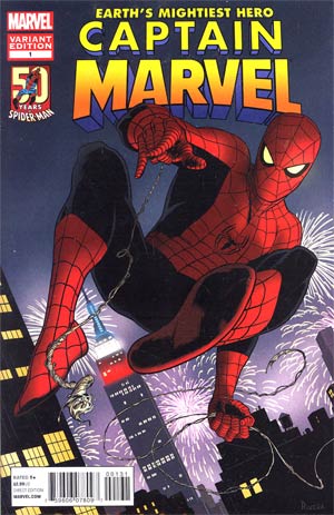 Captain Marvel Vol 6 #1 Variant Amazing Spider-Man 50th Anniversary Cover