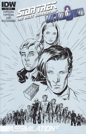 Star Trek The Next Generation Doctor Who Assimilation2 #3 Incentive Elena Casagrande Sketch Cover