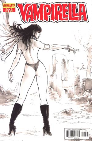 Vampirella Vol 4 #19 Incentive Fabiano Neves Black & White Cover