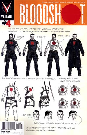 Bloodshot Vol 3 #4 Cover B Variant David Aja Character Design Cover