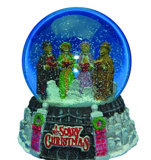 Scary Christmas Zombie Carolers Waterglobe