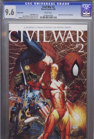 Civil War #2 Cover F Incentive Turner Variant Cover CGC 9.6