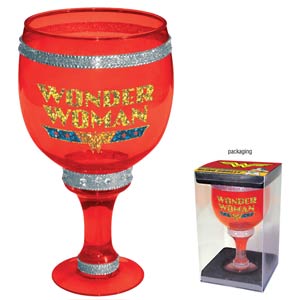 DC Comics Wonder Woman Bling Goblet (Red)