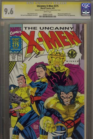 Uncanny X-Men #275 Cover C Signature Series Signed By Jim Lee CGC 9.6