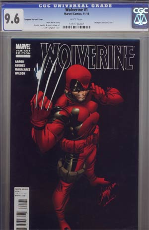 Wolverine Vol 4 #1 Cover I Incentive J Scott Campbell Deadpool Variant Cover CGC 9.6