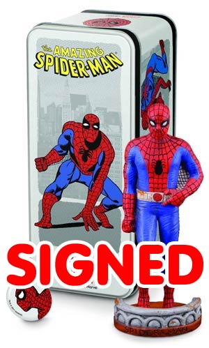 Classic Marvel Characters #1 Spider-Man Mini Statue NYCC Exclusive Edition Signed by Stan Lee
