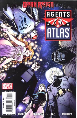 Agents Of Atlas Vol 2 #1 Cover C DF Signed by Jeff Parker