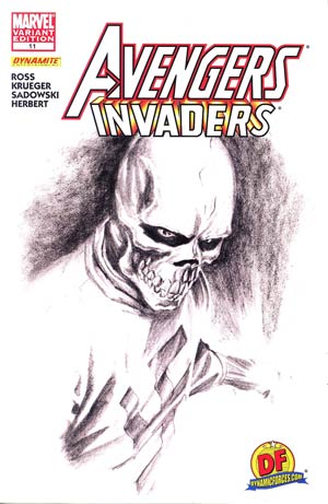 Avengers Invaders #11 DF Exclusive Alex Ross Sketch Variant Cover