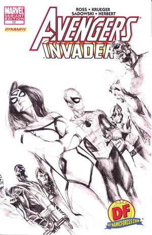 Avengers Invaders #12 DF Exclusive Alex Ross Sketch Variant Cover
