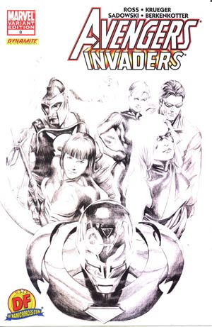 Avengers Invaders #8 DF Exclusive Alex Ross Sketch Variant Cover