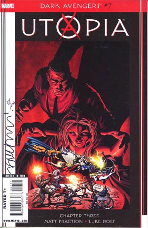 Dark Avengers #7 Cover D DF Signed By Matt Fraction