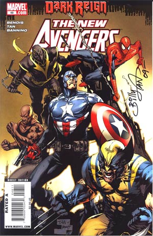 New Avengers #48 Cover B DF Signed By Billy Tan (Dark Reign Tie-In)