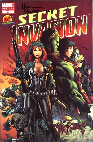 Secret Invasion #4 Cover E DF Exclusive Variant Cover Signed By Mark Morales