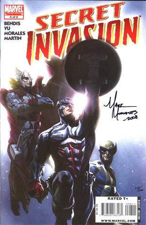 Secret Invasion #8 Cover D DF Signed By Mark Morales