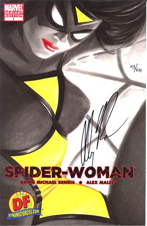 Spider-Woman Vol 4 #1 DF Exclusive Alex Ross Spot Color Variant Cover Signed By Alex Ross