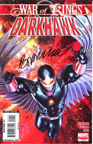 War Of Kings Darkhawk #1 Cover B DF Signed By Brandon Peterson