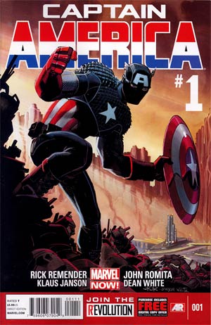 Captain America Vol 7 #1 Cover A 1st Ptg Regular John Romita Jr Cover