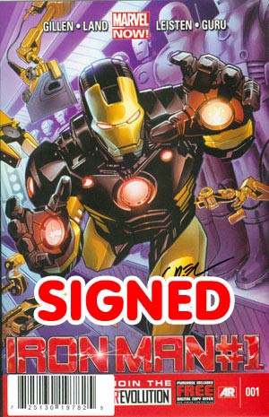 Iron Man Vol 5 #1 Cover I DF Signed By Greg Land
