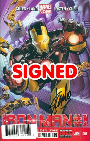 Iron Man Vol 5 #1 Cover K DF Marquee Edition Signed By Stan Lee