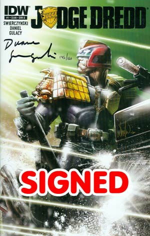Judge Dredd Vol 4 #1 DF Signed By Dwayne Swierczynski