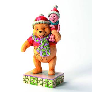 Disney Traditions Christmas Pooh And Piglet Figurine