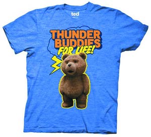 Ted Thunder Buddies For Life Blue T-Shirt Large