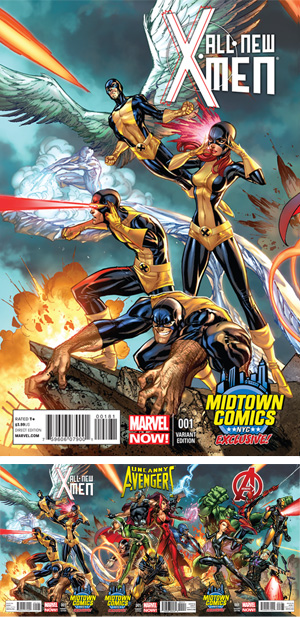 All-New X-Men #1 Cover I Midtown Exclusive J Scott Campbell Connecting Variant Cover (Part