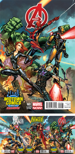 Avengers Vol 5 #1 Cover B Midtown Exclusive J Scott Campbell Connecting Variant Cover (Part 3 of 3)