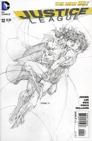 Justice League Vol 2 #12 Incentive Jim Lee Sketch Cover