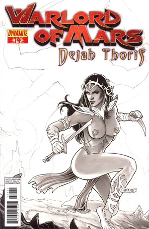 Warlord Of Mars Dejah Thoris #14 Incentive Fabiano Neves Black & White Cover