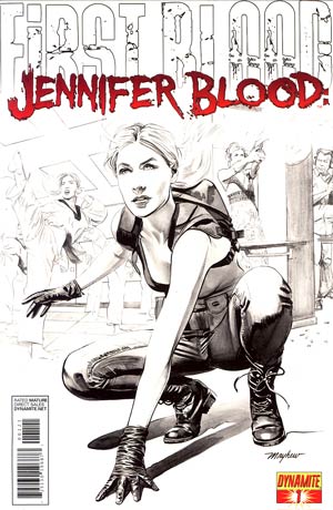 Jennifer Blood First Blood #1 Incentive Mike Mayhew Black & White Cover